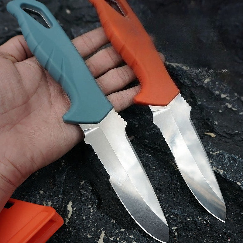 Dive Knife Titanium - Faca Reta Multicolorida para Camping e