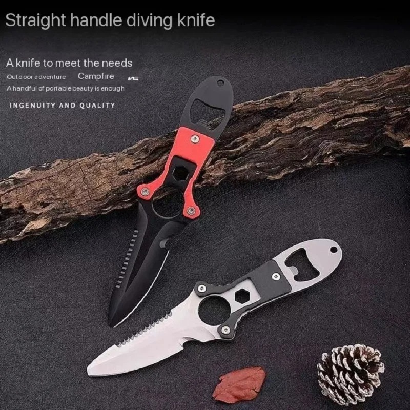 Faca multifuncional de aço ino - Dive Knife Titanium avaliação e preço